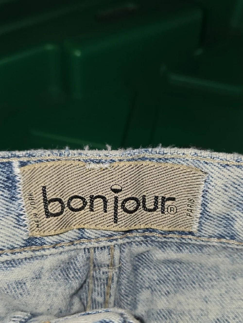 Bonjour Baggy Light Acid Wash Denim Shorts Vintage Summer Style Size 8 Usa Made